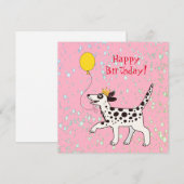 Dalmatische hond wenst een gelukkige verjaardag (Voorkant / Achterkant)