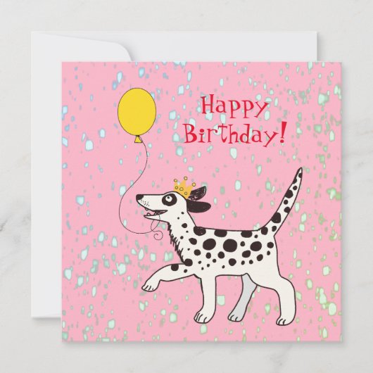 Dalmatische hond wenst een gelukkige verjaardag (Voorkant)