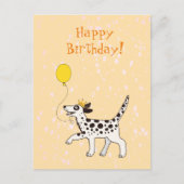 Dalmatische hond wil graag gefeliciteerd met zijn briefkaart (Voorkant)