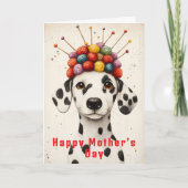 Dalmatische Hond Wolle Bal Krone CX8 Aangepaste Mo Kaart (Voorkant)