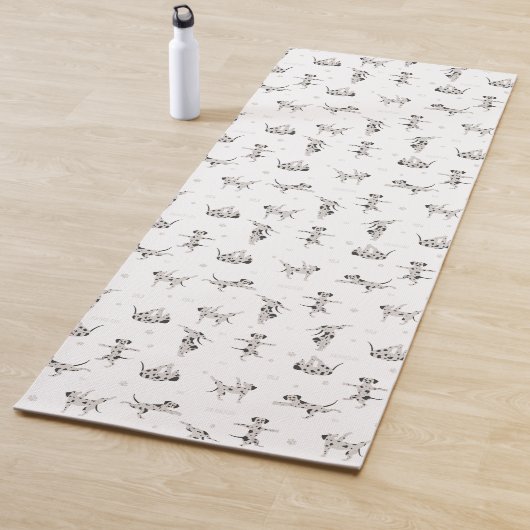Dalmatische hond yoga yogamat (In situ)