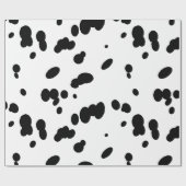 Dalmatische hond zwart-wit spot print cadeaupapier (Vlak)