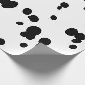 Dalmatische hond zwart-wit spot print cadeaupapier (Hoek)
