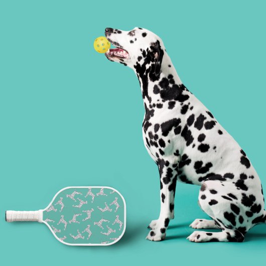 Dalmatische honden blauw pickleball paddle