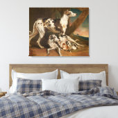 Dalmatische Honden (door James Ward) Canvas Afdruk (Insitu (Slaapkamer))