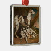 Dalmatische Honden (door James Ward) Metalen Ornament (Rechts)