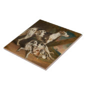 Dalmatische Honden (door James Ward) Tegeltje (Zijkant)