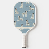 Dalmatische honden houden van aangepaste naam pickleball paddle (Achterkant)