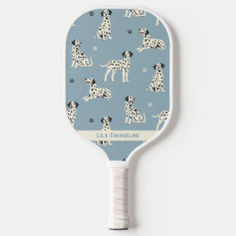 Dalmatische honden houden van aangepaste naam pickleball paddle