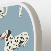 Dalmatische honden houden van aangepaste naam pickleball paddle (Links Detail)