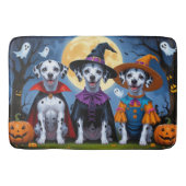 Dalmatische Honden Pompoen Halloween Grappig Badmat (Voorkant)