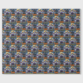 Dalmatische Honden Pompoen Halloween Grappig Cadeaupapier (Vlak)