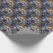 Dalmatische Honden Pompoen Halloween Grappig Cadeaupapier (Hoek)