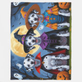 Dalmatische Honden Pompoen Halloween Grappig Fleece Deken (Voorkant)