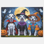 Dalmatische Honden Pompoen Halloween Grappig Magneet (Voorkant)