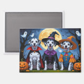 Dalmatische Honden Pompoen Halloween Grappig Magneet (Voorkant / Achterkant)