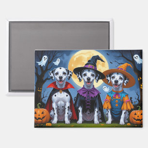 Dalmatische Honden Pompoen Halloween Grappig Magneet