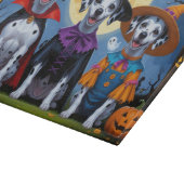 Dalmatische Honden Pompoen Halloween Grappig Snijplank (Hoek)