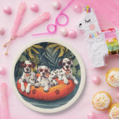 Dalmatische Honden Zomer Ananas Zwembad Float Papieren Bordje (Feest)
