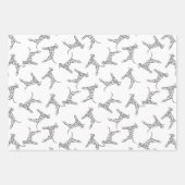 Dalmatische honden zwart-wit inpakpapier vel (Voorkant 3)