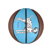 Dalmatische hondencartoon basketbal (Verticaal)