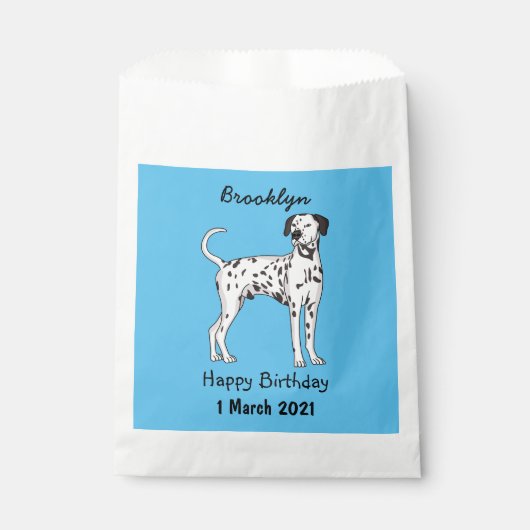 Dalmatische hondencartoon bedankzakje (Voorkant)