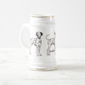 Dalmatische hondencartoon bierpul (Voorkant links)
