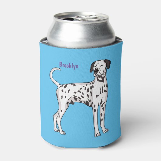 Dalmatische hondencartoon blikjeskoeler (Blikje Voorkant)