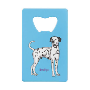 Dalmatische hondencartoon creditkaart flessenopener