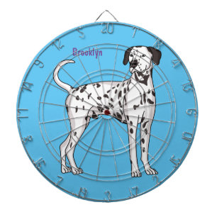 Dalmatische hondencartoon dartbord