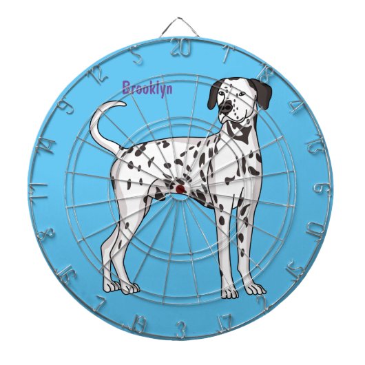Dalmatische hondencartoon dartbord (Voorkant)