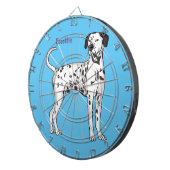 Dalmatische hondencartoon dartbord (Voorkant Rechts)