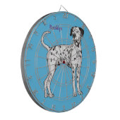 Dalmatische hondencartoon dartbord (Voorkant Links)