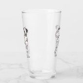 Dalmatische hondencartoon glas (Links)