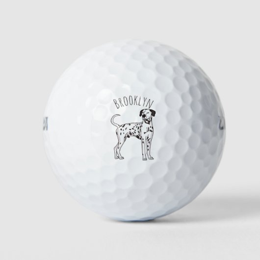 Dalmatische hondencartoon golfballen (Voorkant)
