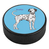 Dalmatische hondencartoon hockey puck (3/4)