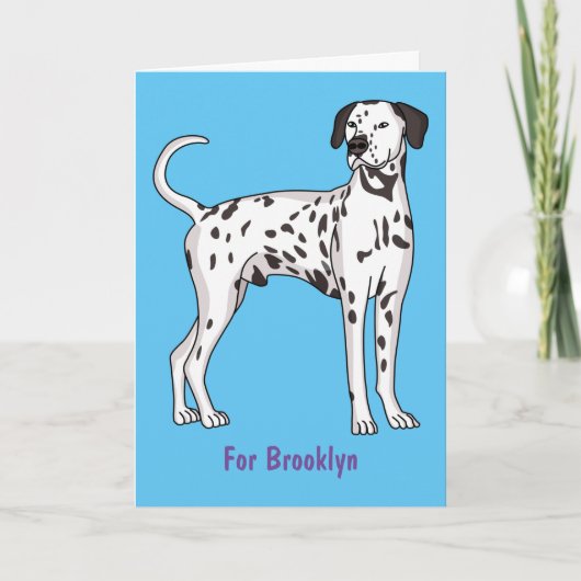 Dalmatische hondencartoon kaart (Voorkant)