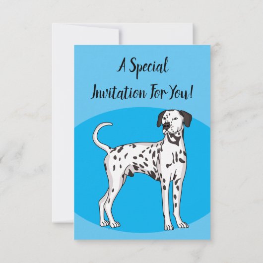 Dalmatische hondencartoon kaart (Achterkant)