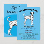 Dalmatische hondencartoon kaart (Voorkant / Achterkant)