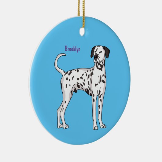 Dalmatische hondencartoon keramisch ornament (Rechts)