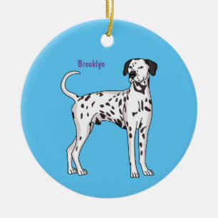 Dalmatische hondencartoon keramisch ornament