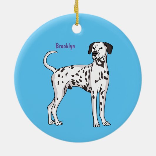 Dalmatische hondencartoon keramisch ornament (Achterkant)