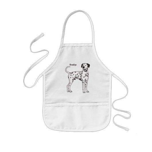 Dalmatische hondencartoon kinder schort (Voorkant)