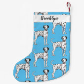 Dalmatische hondencartoon kleine kerstsok (Achterkant)