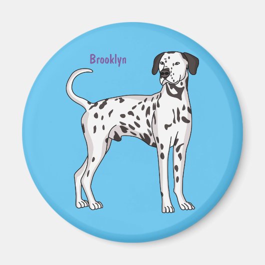 Dalmatische hondencartoon magneet (Voorkant)
