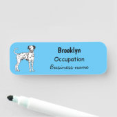Dalmatische hondencartoon naamplaatje (In situ)