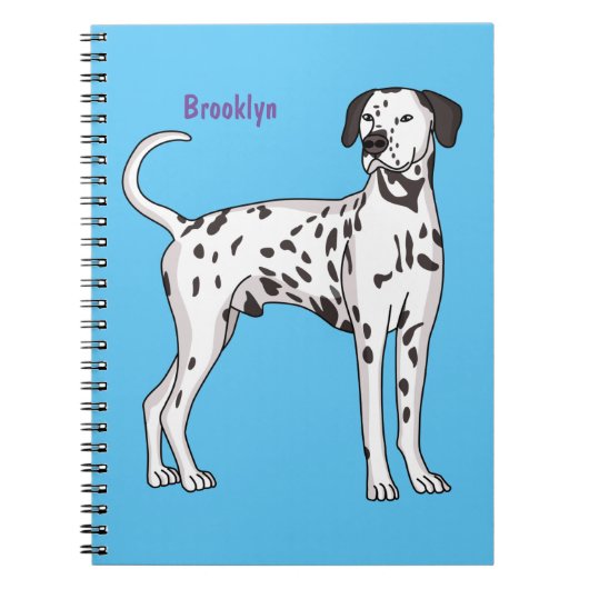 Dalmatische hondencartoon notitieboek (Voorkant)