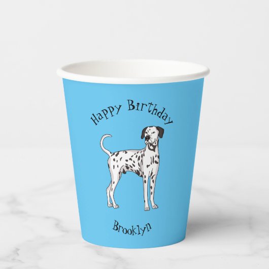 Dalmatische hondencartoon papieren bekers (Voorkant)