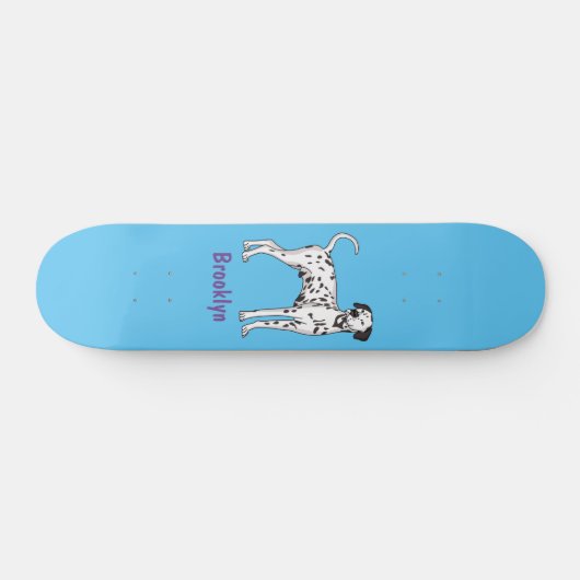 Dalmatische hondencartoon persoonlijk skateboard (Horizontaal)