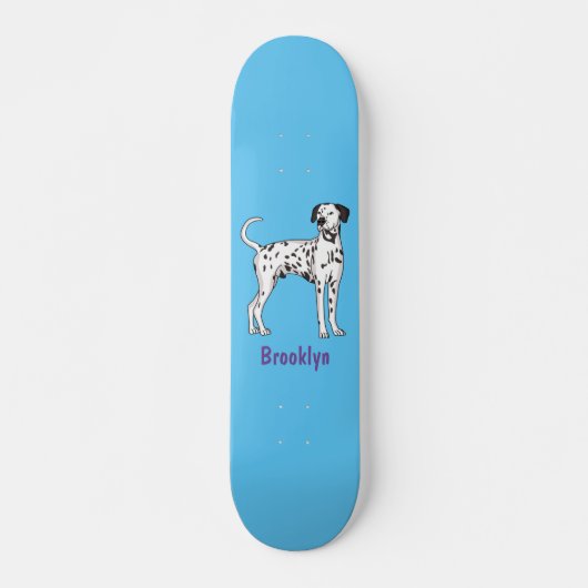 Dalmatische hondencartoon persoonlijk skateboard (Voorkant)